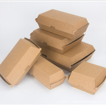 Disposable Packaging Kraft fast food Takeaway Paper Box